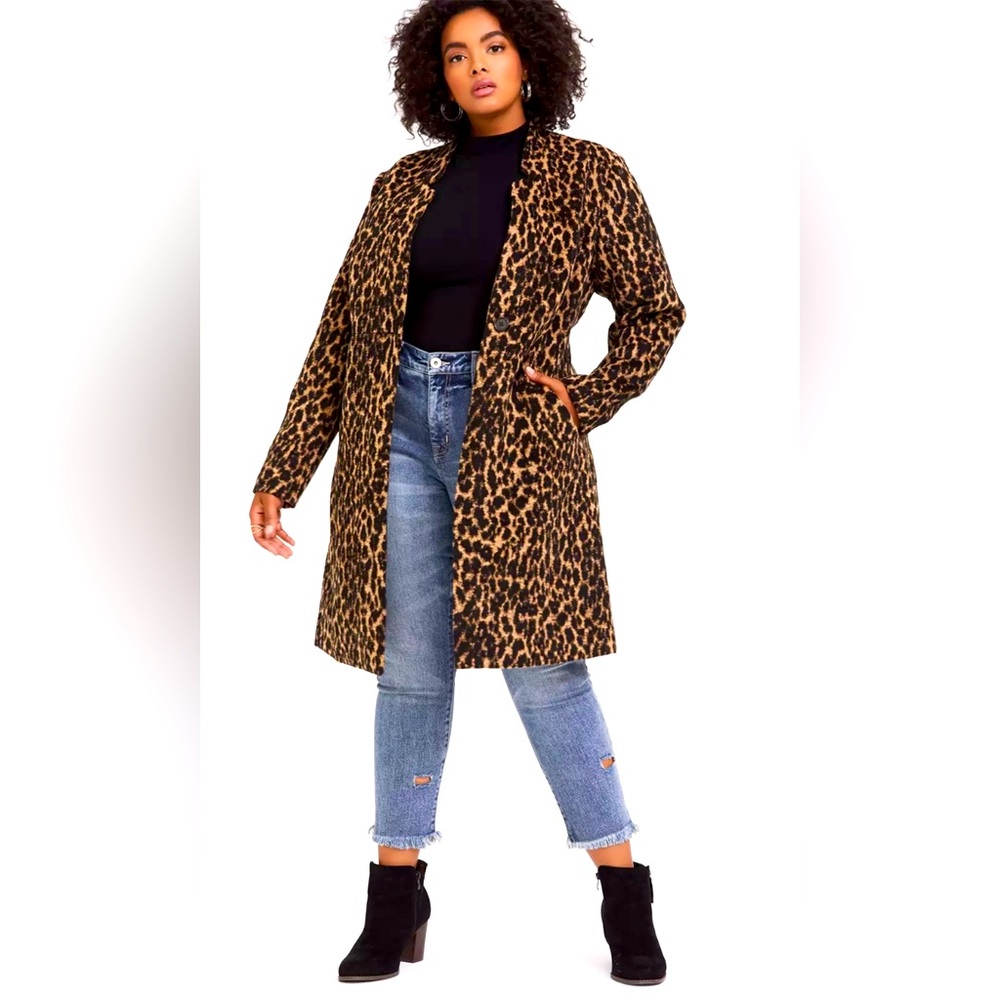 Torrid Leopard Print Wool Coat with New Tags